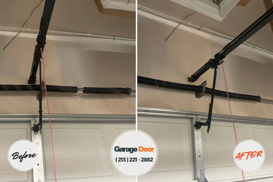 Before and after: garage door repair Cairo, NE